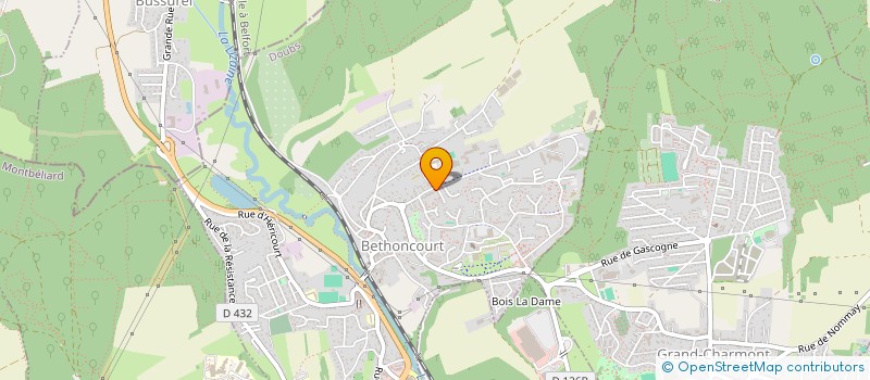 localisation de l'entreprise MADAME REGINE BRIQUEZ  BETHONCOURT