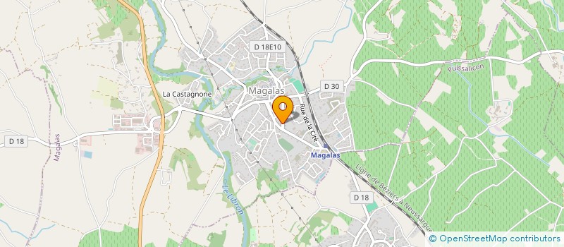 localisation de l'entreprise MADAME REGINE CARLES  MAGALAS