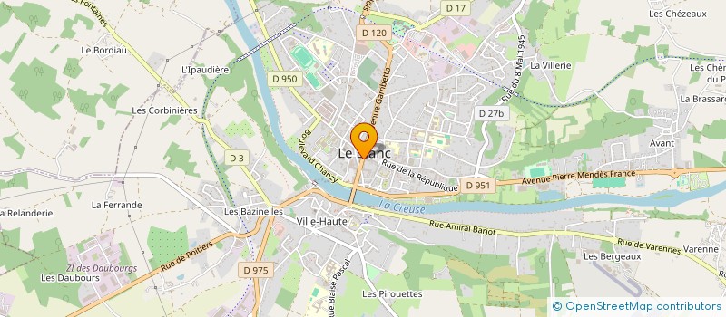 localisation de l'entreprise MADAME REGINE COURTHIAL à LE BLANC