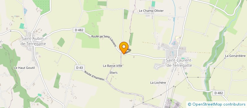 localisation de l'entreprise MADAME REGINE DATIN  SAINT-LAURENT-DE-TERREGATTE