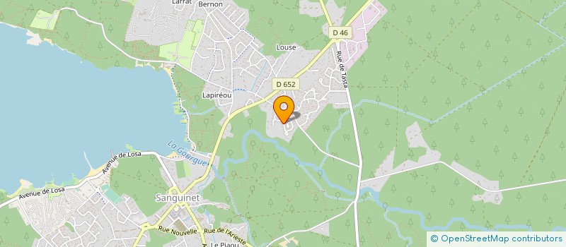 localisation de l'entreprise MADAME REGINE DUBOS  SANGUINET