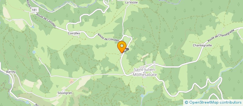 localisation de l'entreprise MADAME REGINE GARNIER à SAINT-JULIEN-MOLHESABATE
