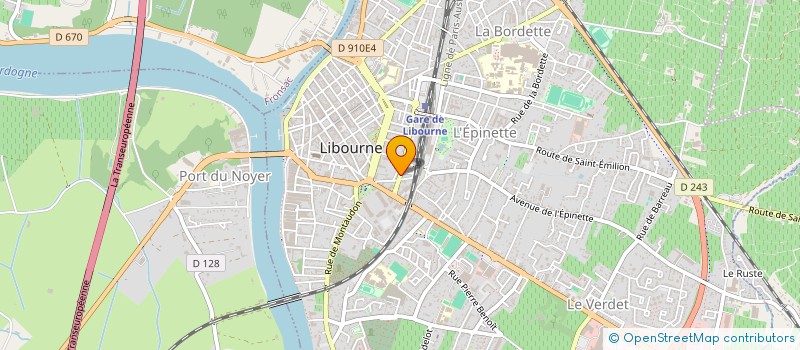 localisation de l'entreprise MADAME REGINE HUYGHUES-DESPOINTES à LIBOURNE