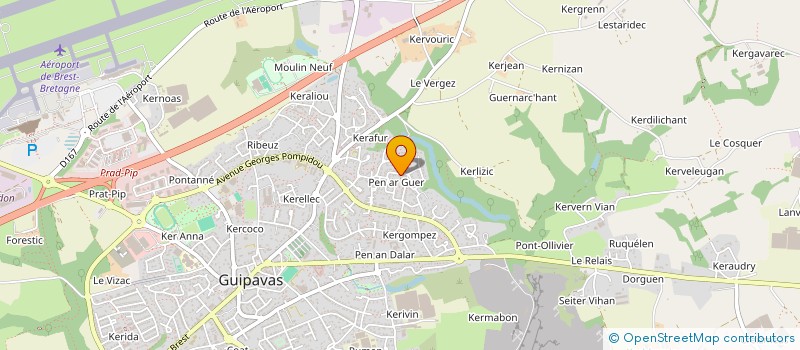 localisation de l'entreprise MADAME REGINE KADDOURI  GUIPAVAS