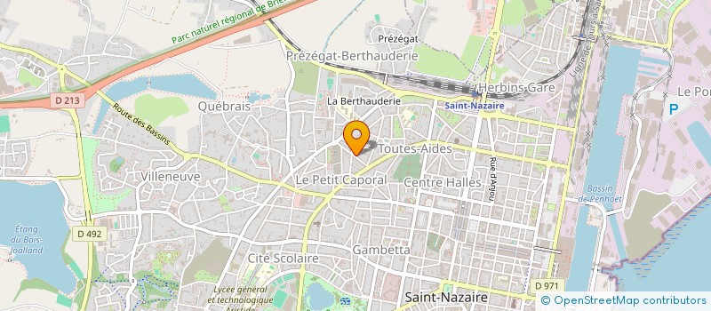 localisation de l'entreprise MADAME REGINE LE BARON à SAINT-NAZAIRE