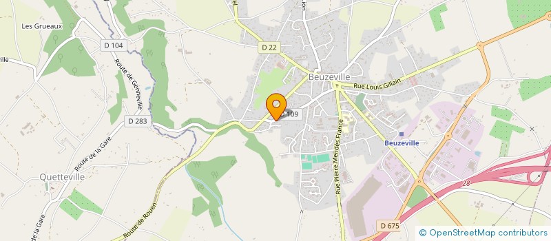 localisation de l'entreprise MADAME REGINE LECONTE  BEUZEVILLE