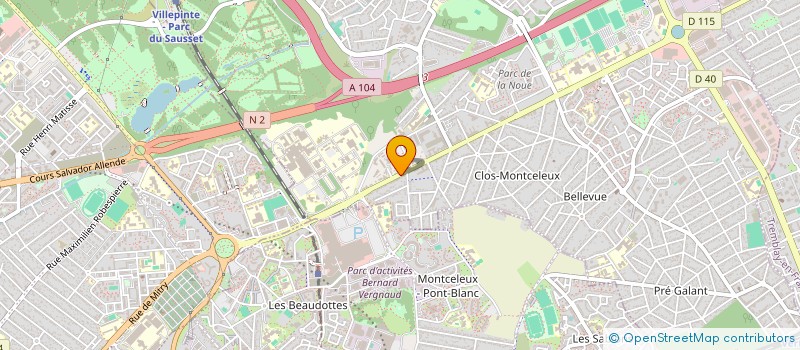 localisation de l'entreprise MADAME REGINE MARIUS à VILLEPINTE