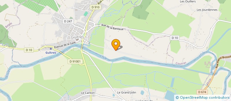 localisation de l'entreprise MADAME REGINE MATHEY à GUITRES