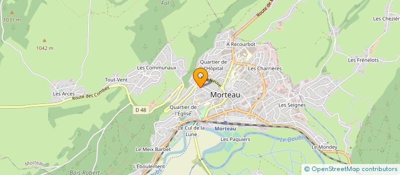 localisation de l'entreprise MADAME REGINE MERCIER à MORTEAU