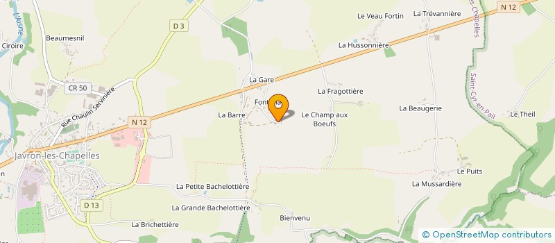 localisation de l'entreprise MADAME REGINE POIRIER  JAVRON-LES-CHAPELLES