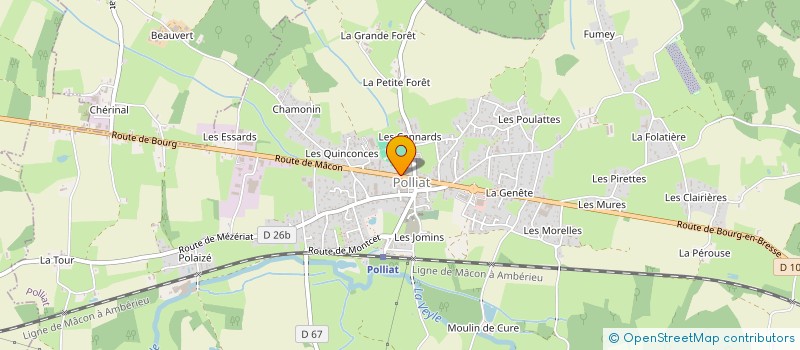 localisation de l'entreprise MADAME REGINE QUAISSARD à POLLIAT