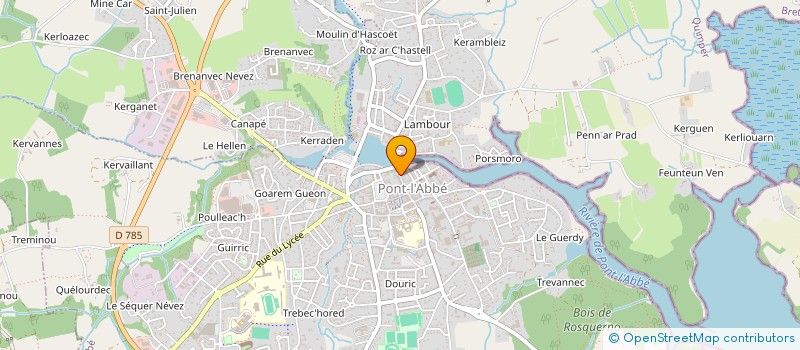 localisation de l'entreprise MADAME REGINE QUILLIEN  PONT-L'ABBE