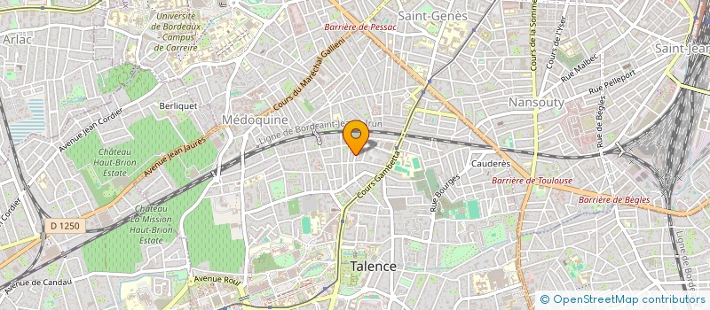 localisation de l'entreprise MADAME REGINE REYRAUD  TALENCE