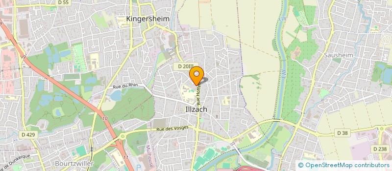 localisation de l'entreprise MADAME REGINE SINIC  ILLZACH