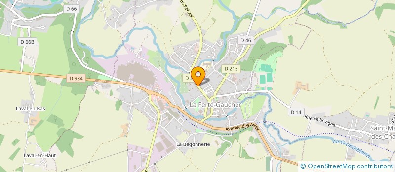 localisation de l'entreprise MADAME REGINE THIBAULT à LA FERTE-GAUCHER