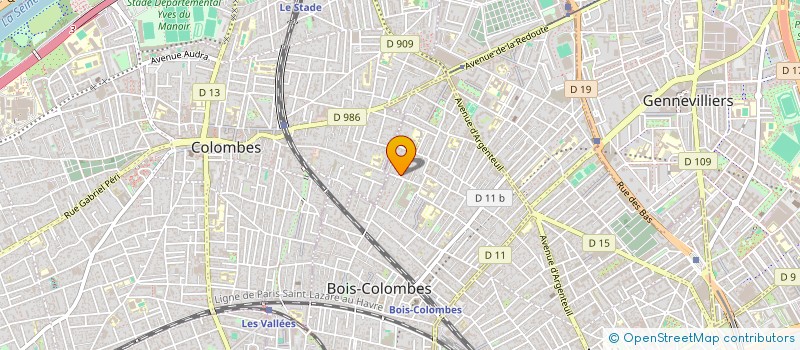 localisation de l'entreprise MADAME REINE BERGEROT à BOIS-COLOMBES