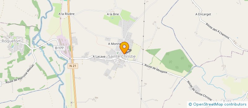 localisation de l'entreprise MADAME REINE BIZ  SAINTE-CHRISTIE