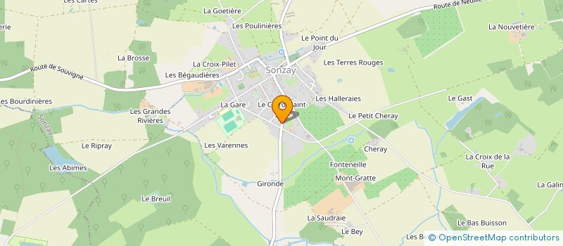 localisation de l'entreprise MADAME REINE CLAUDE LALOU  SONZAY