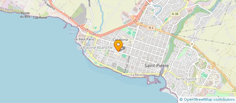 localisation de l'entreprise MADAME REINE HOARAU à SAINT-PIERRE