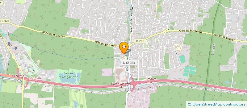 localisation de l'entreprise MADAME REINE MAY FOSSARD  GUJAN-MESTRAS
