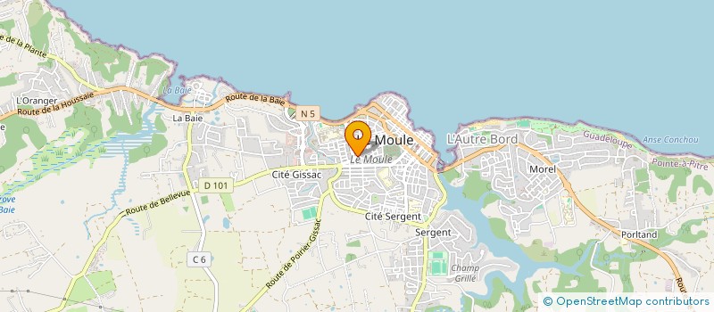 localisation de l'entreprise MADAME REINE MAZANIELLO à LE MOULE
