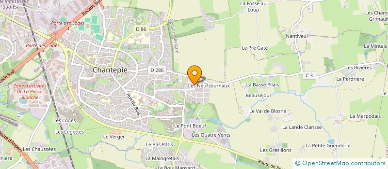 localisation de l'entreprise MADAME REINETTE LIRAQUE  CHANTEPIE