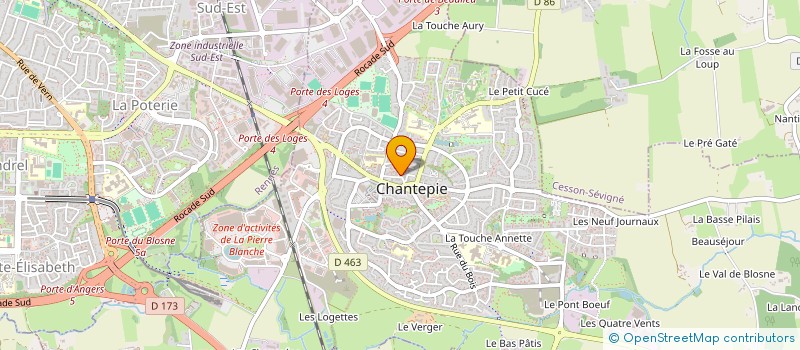 localisation de l'entreprise MADAME REJANE DUPUIS  VITRE