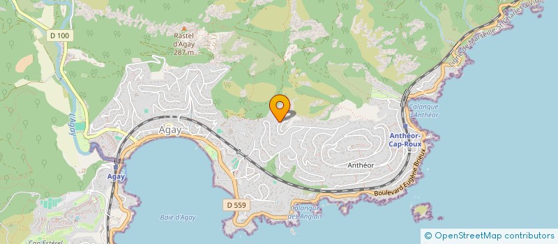 localisation de l'entreprise MADAME REJANE SAUVAGE  SAINT RAPHAEL