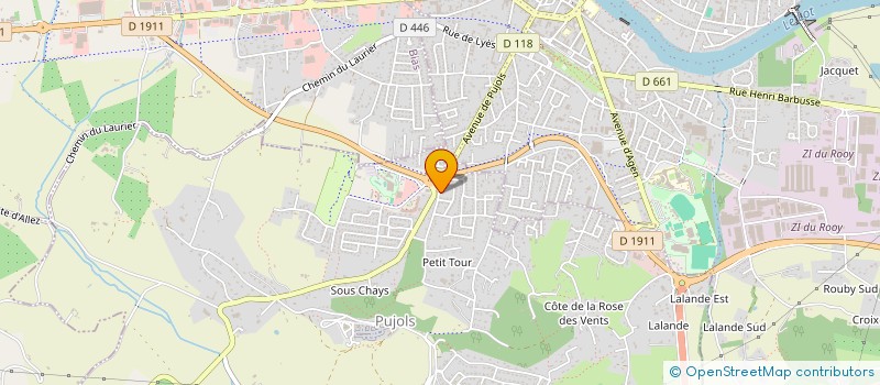 localisation de l'entreprise MADAME REJINE RENEE RIFFAULT  PUJOLS