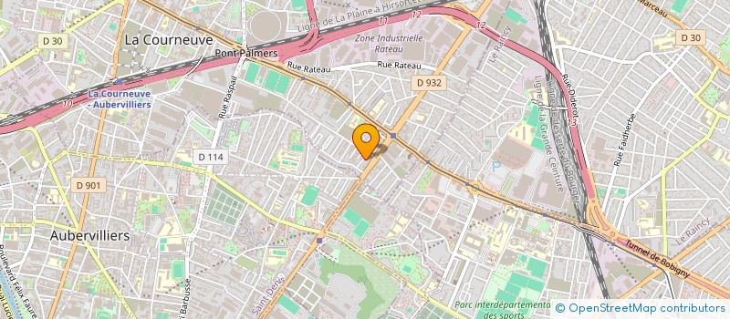 localisation de l'entreprise MADAME REJOYANA REBIN à LA COURNEUVE