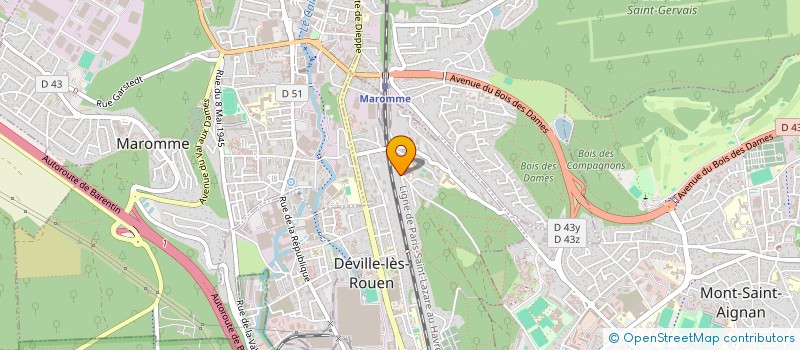 localisation de l'entreprise MADAME RENEE BUREL  DEVILLE-LES-ROUEN