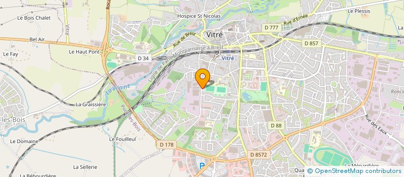 localisation de l'entreprise MADAME RENEE CHAUPITRE  VITRE