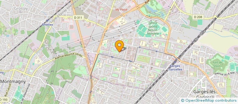 localisation de l'entreprise MADAME RENEE CHELLI à SARCELLES
