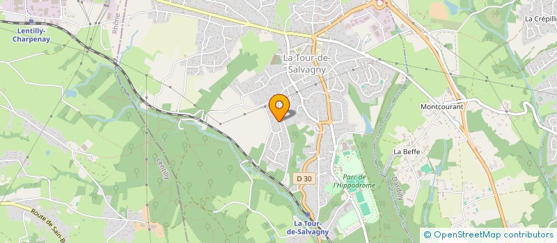 localisation de l'entreprise MADAME RENEE CROST  LA TOUR-DE-SALVAGNY