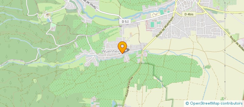 localisation de l'entreprise MADAME RENEE KAUFFMANN  WUENHEIM