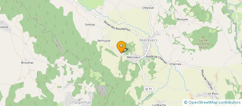 localisation de l'entreprise MADAME RENEE MALEYSSON  MALREVERS