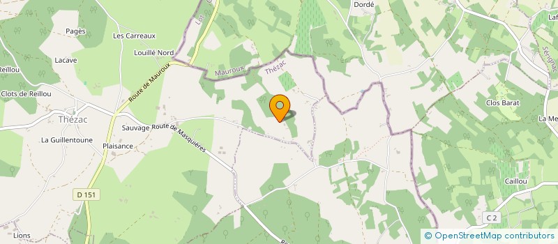 localisation de l'entreprise MADAME RENEE MARES  THEZAC