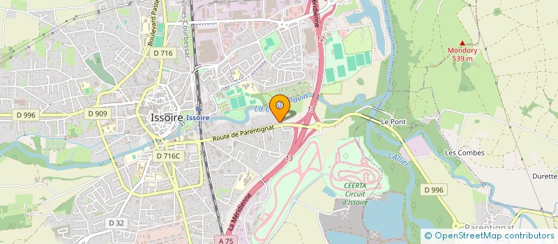 localisation de l'entreprise MADAME RENEE MARQUET à ISSOIRE