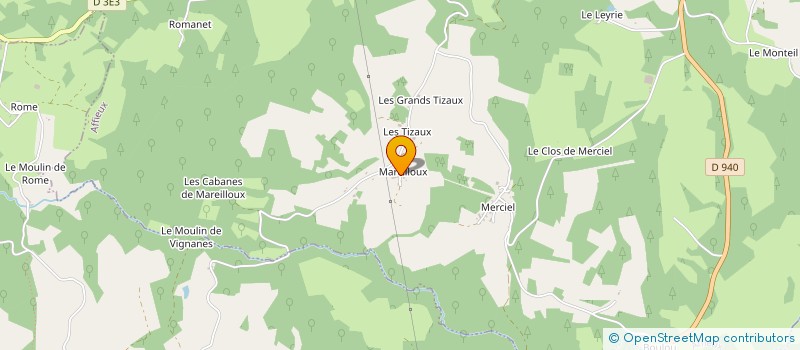 localisation de l'entreprise MADAME RENEE MASSEIX  AFFIEUX