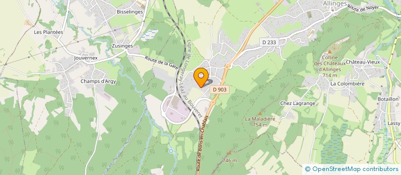 localisation de l'entreprise MADAME RENEE MATTELON  ALLINGES