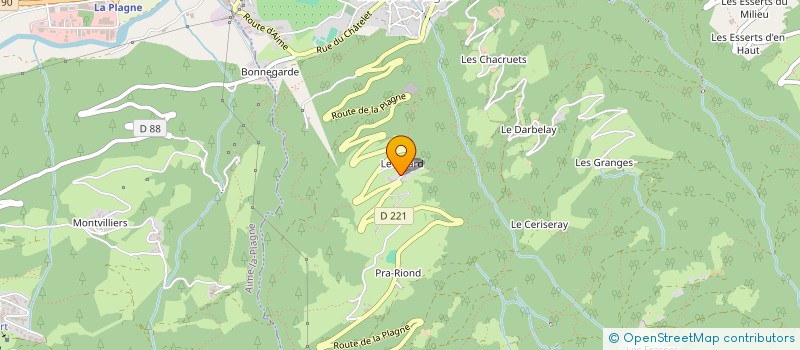 localisation de l'entreprise MADAME RENEE MAZAINGUE à LA PLAGNE TARENTAISE