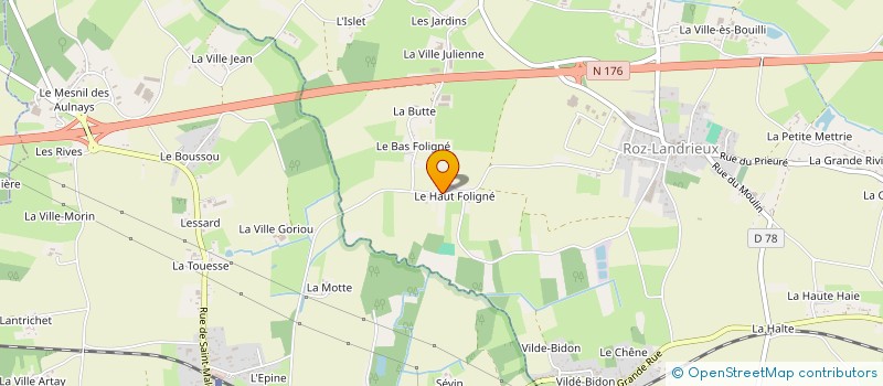 localisation de l'entreprise MADAME RENEE MOINSARD DELALANDE à ROZ-LANDRIEUX