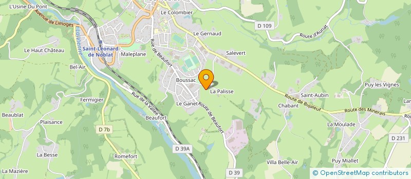 localisation de l'entreprise MADAME RENEE NANET à ST-LEONARD-DE-NOBLAT