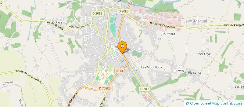 localisation de l'entreprise MADAME RENEE TEXIER  RIBERAC