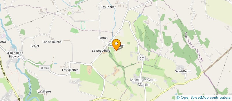 localisation de l'entreprise MADAME RENEE VILLALARD  SAINT-SENIER-DE-BEUVRON