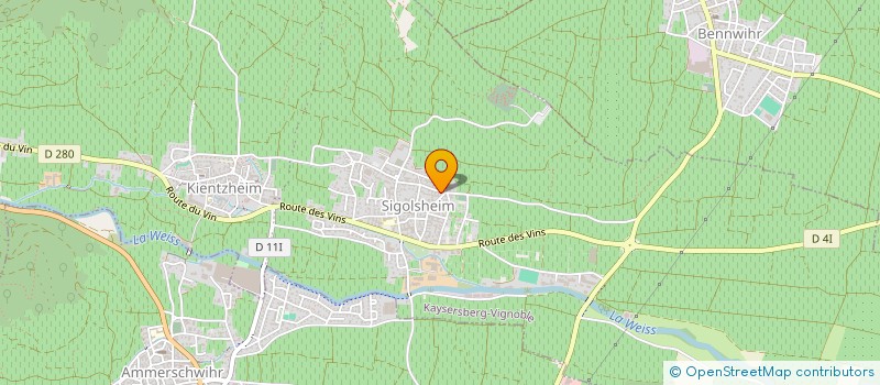 localisation de l'entreprise MADAME RICHARDE TEMPE  KAYSERSBERG VIGNOBLE