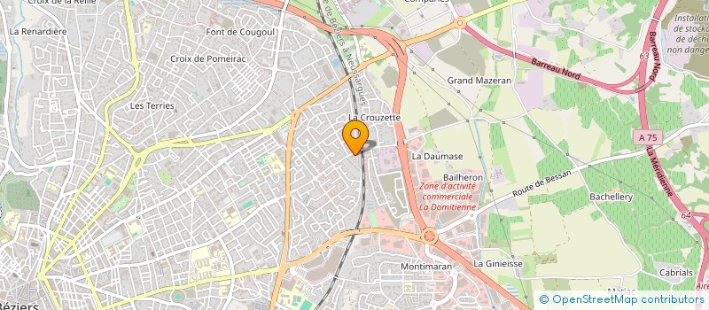 localisation de l'entreprise MADAME RIZLENE AZZI  BEZIERS