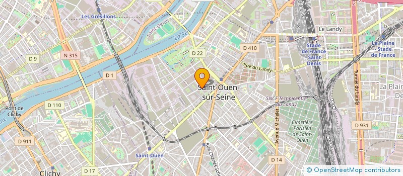 localisation de l'entreprise MADAME RIZLENE OULKEBIR  SAINT-OUEN-SUR-SEINE
