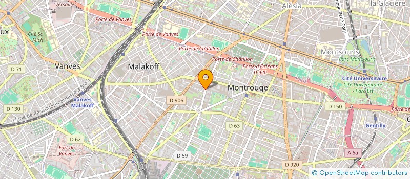 localisation de l'entreprise MADAME ROBERTO PACHECO BENASAYAG  MONTROUGE