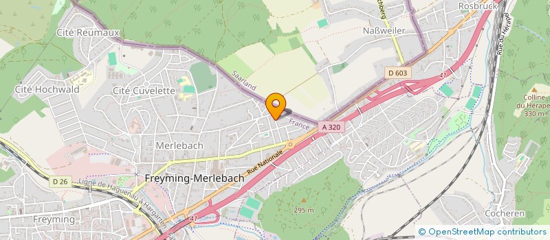 localisation de l'entreprise MADAME ROLAND JUNG  FREYMING-MERLEBACH